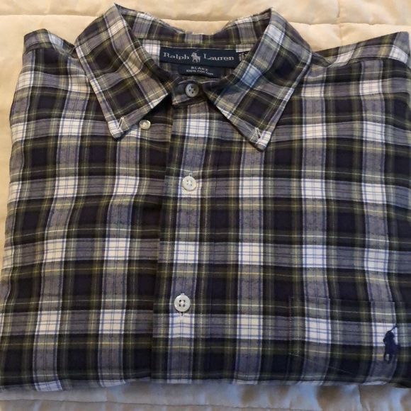 Classic Ralph Lauren long sleeve plaid button. - Picture 5 of 5